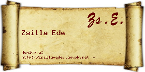 Zsilla Ede névjegykártya